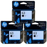 Triple Black HP 63 Genuine Ink Cartridges