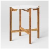 Natural Wood and Marble Accent Table by Threshold