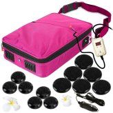 Pink Heated Rock Therapy Set