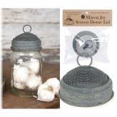 Rustic Gray Antique Dome Lid Jar