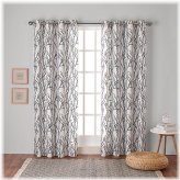Branches Linen Blend Grommet Top Window Curtain Panel - Indigo Bloom