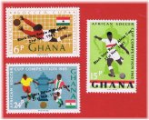 Ghana's Soccer Overprints Stamp Set