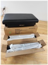 Cushioned Vinyl Piano Bench Seat with Storage Compartment Black