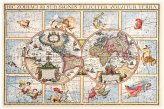 Zodiac World Map - 1615 Vintage Astrology Chart in 16x24