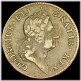 1723 Woods Hibernia Farthing - Very Fine Details