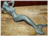 Green Cast Iron Mermaid Doorstop