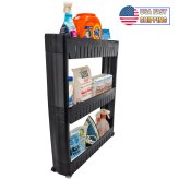Narrow Space-Saving Mobile Shelving Cart