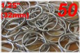 Bulk Split Rings - 1.25 inch (32mm) Stainless Steel Pack of 50