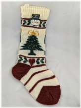 Festive Evergreen Knit Stocking