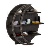 Rustic Wood Crystal Display Shelf