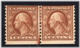 Vintage 1915 American 4¢ JL Pair Stamp