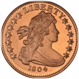 Copper Replica of 1804 Draped Bust Dollar