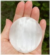 Pure Light Selenite Palm Stone