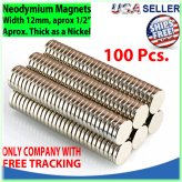 Super Strong Round Magnets: N35 Neodymium Rare Earth Discs (12mm x 2mm)