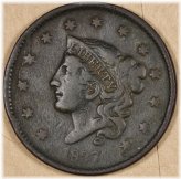 Die Cracks Obverse 9-11:00 1837 Large Cent