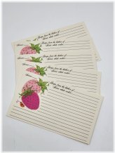 Berrylicious Recipe Collection: Set of 5 Vintage Strawberry Spree Cards