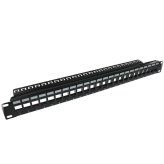 Keystone Jack Patch Panel - 24 Port Rack Mount Plate