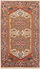 Ivory Navy Hand-knotted Serapi Rug