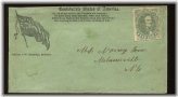 Confederate States 10 Star Patriotic Cover Stamp LV4421