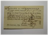 Connecticut Pay Table Office Colonial Currency Note - Wadsworth/Mosley (1781)
