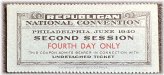 Republican National Convention Ticket Stub - June 1940 (Willkie) - 4th Day