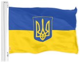 Ukrainian Coat of Arms Flag - 3x5FT Printed Polyester