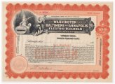 Washington Baltimore & Annapolis Electric Railroad Stock Certificate - Maryland