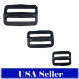 Black Tri-Glides Adjuster Fasteners for Webbing