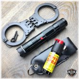 Defense Essentials Kit: Handcuffs, Pepper Spray & Stun Gun