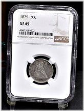 1875 Silver Coin - NGC XF45 (#47702)