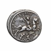 Fonteius Capito Silver Denarius - 55 BC