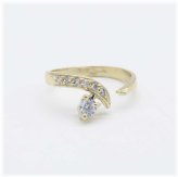 Chevron Gold Toe Ring