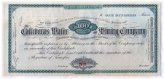 Calaveras Water Mining Company Stock Certificate - California