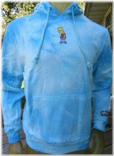 Blue Tie-Dye Bart Hoodie for Men