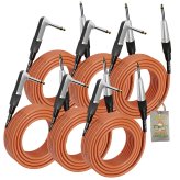 Toad Cords - 20FT Right Angle Guitar and Bass Wires with ¼ Jack