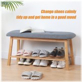 Layered Hallway Seating Bench with Shoe Storage and Cushioned Seat