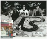 Hanson Brothers Autographed Slap Shot Photo Featuring Paul Newman