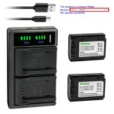 Kastar Dual NP-FZ100 Battery Charger with USB Port for Sony Alpha A7 IV Camera