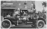 Danville Fire Brigade and their Bulldog Mascot - Vintage Photograph