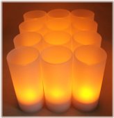 Frosted Rechargeable Tea Light Candle Set