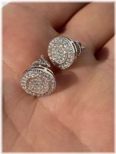 Diamond Studs with Screw Backs for Men