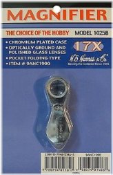 Chrome Plated Pocket Magnifier and Loupe Set by HE Harris