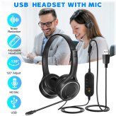 FlexiMic Wired Stereo Headset for Computer Communication