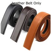 Genuine Leather Automatic Ratchet Belt for Men