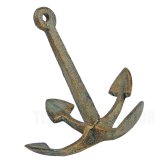 Verdigris Cast Iron Anchor Decor