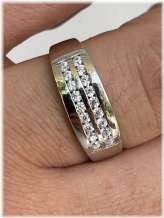 Sterling Silver CZ Ring for Men