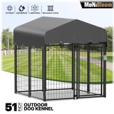 Canine Haven Enclosure with UV-Proof Roof