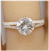 Whispering Petals Diamond Solitaire Ring