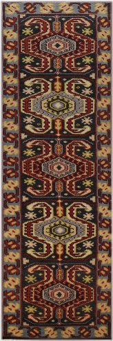 Kazak Geometric Runner Rug