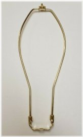 Brass Plated Lamp Harp with Bottom Plate